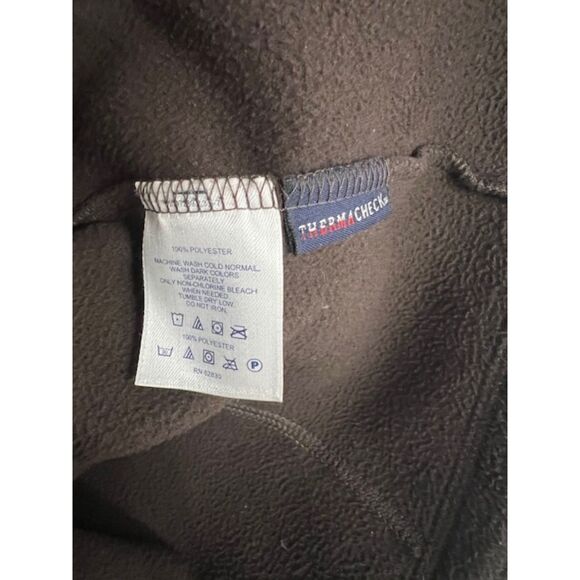 Lands’ End Women’s Thermacheck Zip-Up Fleece Vest – Brown, Size Medium - Picture 5 of 5